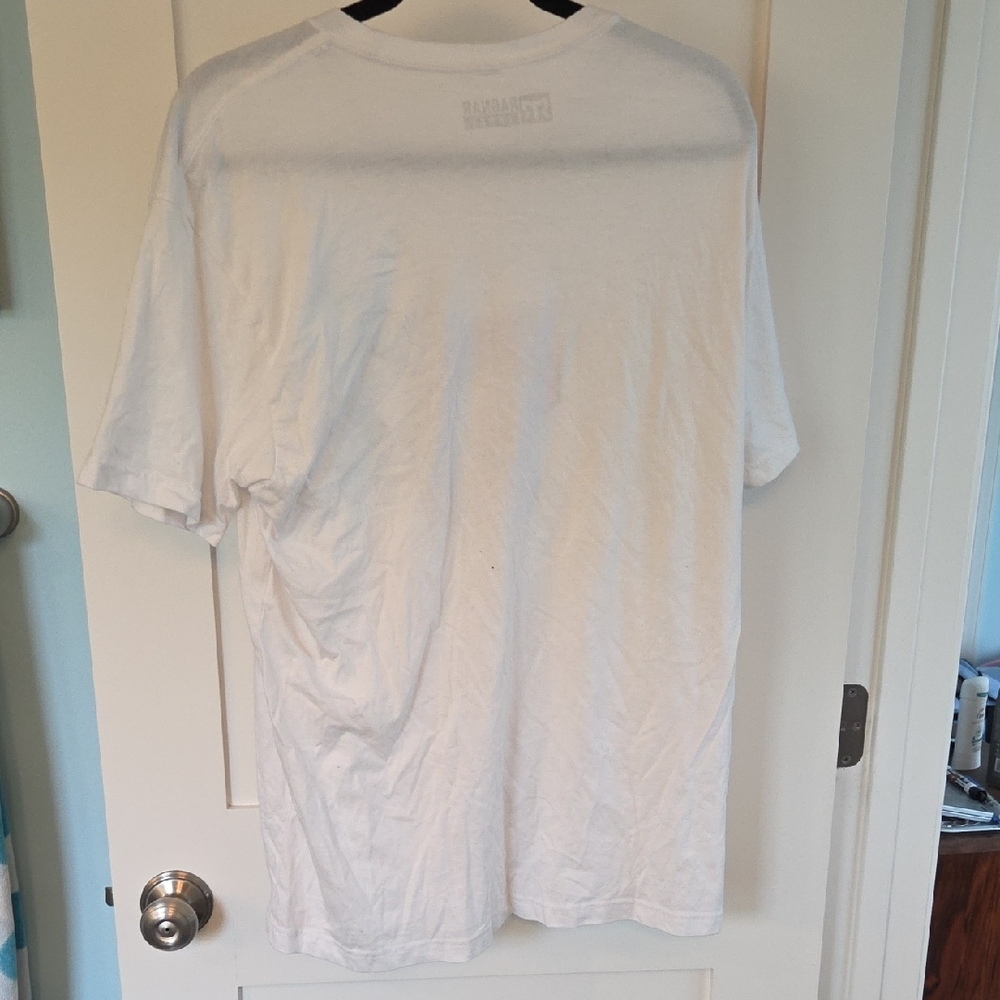 White Graphic Tee with Multicolor Design - Picture 4 of 4